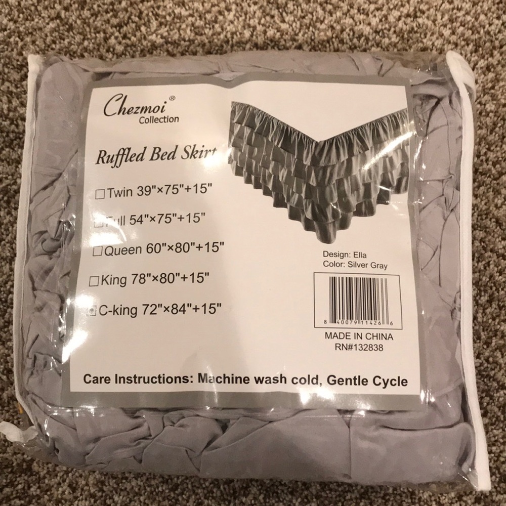 California King Ruffled Bed Skirt